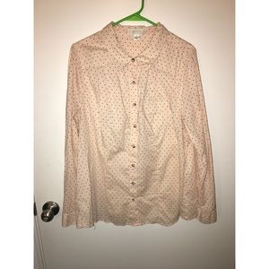 sale Forever 21 plus polka dot button up